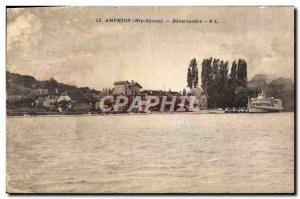 Old Postcard Amphion Debarcadere Boat