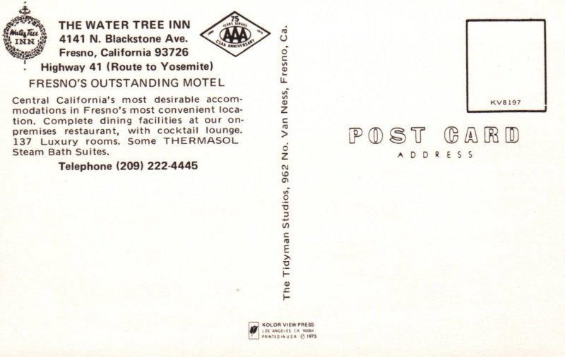 The Water Tree Inn,Fresno,CA BIN