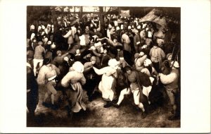 RPPC The Wedding Dance Pieter Bruegel the Elder Detroit Institute Arts Postcard