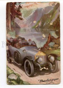 280163 Man in Car ADVERTISING warehouse METALLURZHIK Russia