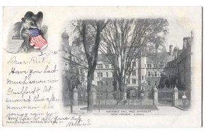 Postcard Vanderbilt Hall Yale University New Haven CT 1905