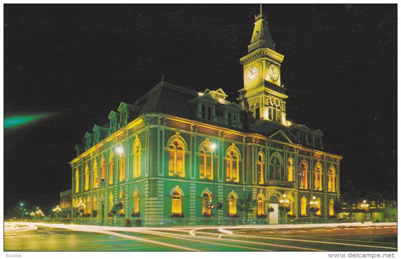 City Hall - Illuminated, Victoria, British Columbia, Canada, 1940-1960s