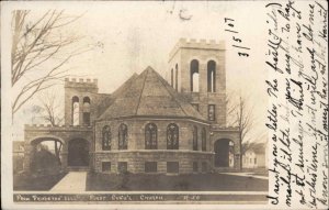 Princeton IL Cong Church c1905 Real Photo Postcard