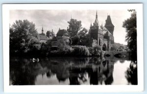 RPPC BUDAPEST, HUNGARY ~ Castle CHATEAU VAJDA HUNYAD 1939 Real Photo Postcard