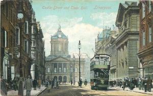 Castle Street and Town Hall Liverpool tramway 1905