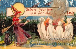 Halloween Post Card Old Vintage Antique Unused