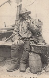 Dieppe French Fisherman Antique Postcard