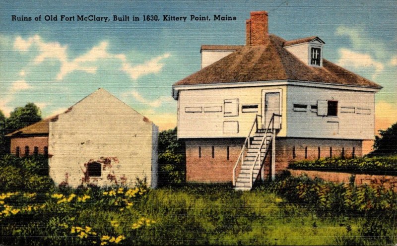 Maine Kittery Point Ruins At Old Fort McClary Built 1630