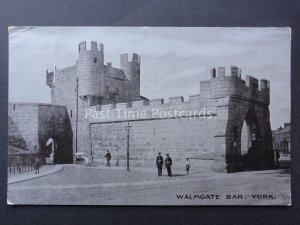 Yorkshire YORK Walmgate Bar SILVERED EFFECT c1913 Postcard by D.F.& Co. of York