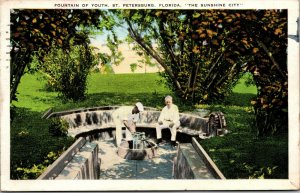 Vtg 1930s Fountain of Youth St Petersburg Florida FL Postcard