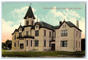 1932 Central High School Campus Building Tower Grand Forks North Dakota Postcard