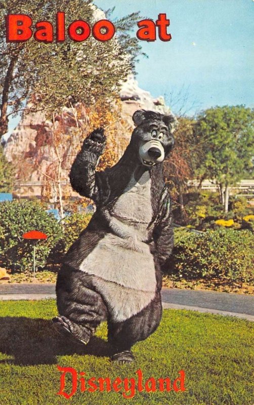 Anaheim California Baloo The Bear, Disneyland, Vintage Postcard U24521