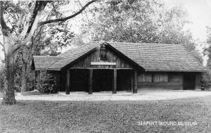 F14/ Adams Co Ohio RPPC Postcard Serpent Mound Indian Native American Museum 1