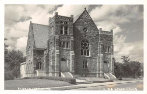 G57/ Independence Missouri RPPC Postcard c1940s L.D.S. Stone Church