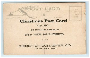 Diederich-Schaefer Co. Advertising Postcard Milwaukee WI Christmas