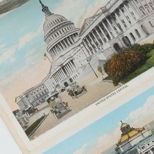 Washington DC vintage souvenir postcard views folder 30s/40s