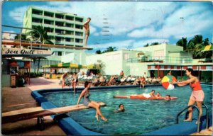 Florida Miami Beach Sea Gull Hotel Pool and Cabana Club 1957