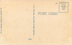 Fort Knox KY~United States Army Post~Cannons Around Flag Pole~1940s Postcard 