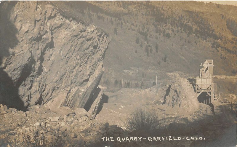 J11/ Garfield Colorado RPPC Postcard c1910 Quarry Equipment  149