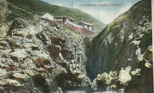 Plemont Caves Jersey Mispelled Error Postcard Plemmont