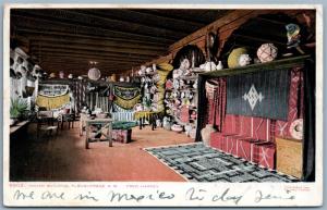 ALBUQUERQUE N.M. INDIAN BUILDING ANTIQUE 1907 UNDIVIDED POSTCARD