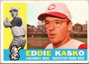 1960 Topps Baseball Card Eddie Kasko Cincinnati Reds sk1835