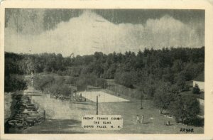 1944 Front Tennis Court The Elms, Goffs Falls, NM Vintage Postcard