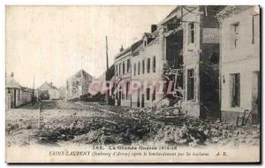 Old Postcard The Great War 1914-1915 Faubourg d Arras after the bombardment