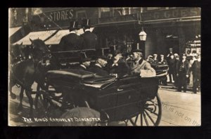 ROY149 - King Edward VII arrives in Doncaster, Sept 1907 - postcard
