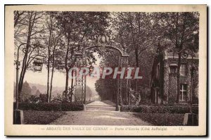 Postcard Abbey of Vaulx Cernay door entry Riviera Auffargis