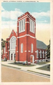 EAST STROUDSBURG, PA Pennsylvania  GRACE LUTHERAN CHURCH   c1920's Postcard