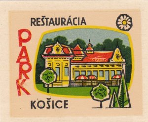 Czechoslovakia Kosice Park Hotel Vintage Luggage Label sk3609