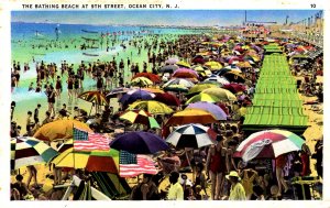 Ocean City, New Jersey - The Bathing Beach at 9th Street - in 1936