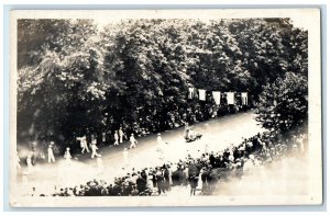 1912 View Of Parade Portland Oregon OR RPPC Photo Posted Antique Postcard