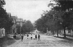 Shelburne N. S. Canada Water Street Children, Postcard