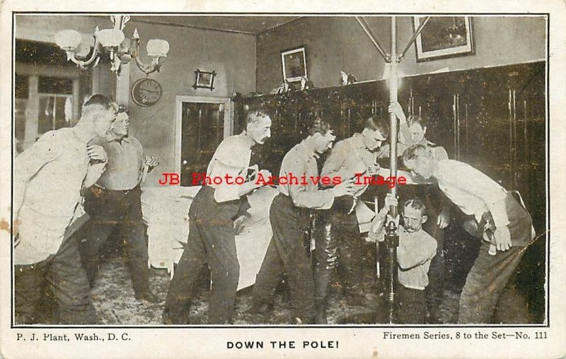Washington DC, Fire Department, Down the Pole, P.J. Plant Firemen Series No 111