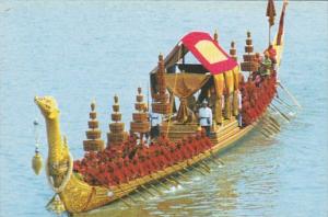 The Royal Barge Suphannahong In A Procession