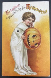 Mint Usa Picture Mechanical Postcard PPC Highest Exceptions For Halloween