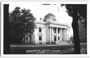 Reno, Nevada RPPC WASHOE COUNTY COURT HOUSE c1940s Frashers Vintage Postcard