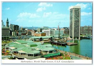 1964 Harborplace World Trade Center U.S.F. Constellation Baltimore MD Postcard