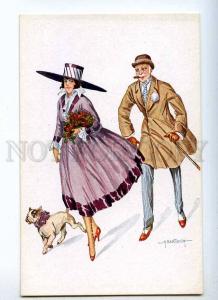 233310 ART DECO Fashion Belle FRENCH BULLDOG by BERTIGLIA old