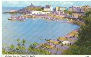 Wales Postcard - Harbour from The North Cliff - Tenby - Pembrokeshire  AB61
