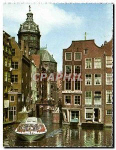 Postcard Modern Amsterdam Oudezijds Kolk in De Oude Stad The Oldest Canal in ...