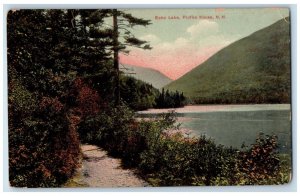 Echo Lake Profile House Trees Dirt Road Scene New Hampshire NH Vintage Postcard