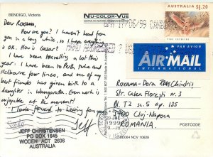 Postcard Australia Victoria Bendigo several aspects and sites