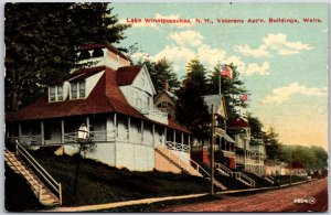 Lake Winnipesaukee New Hampshire NH Veterans Association Building Weirs Postcard