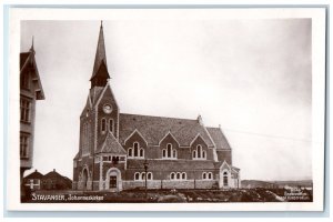 c1940's Interior of the Cathedral Stavanger Norway RPPC Photo Postcard