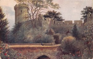 WARWICK UK MOAT BRIDGE AT CASTLE~W W QUATREMAIN ARTIST POSTCARD