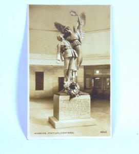 RPPC Real Photo Postcard Windsor Station Montreal CA Published By S. J. Hayward