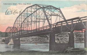 D57/ Miles City Montana Mt Postcard 1909 Yellowstone Bridge River